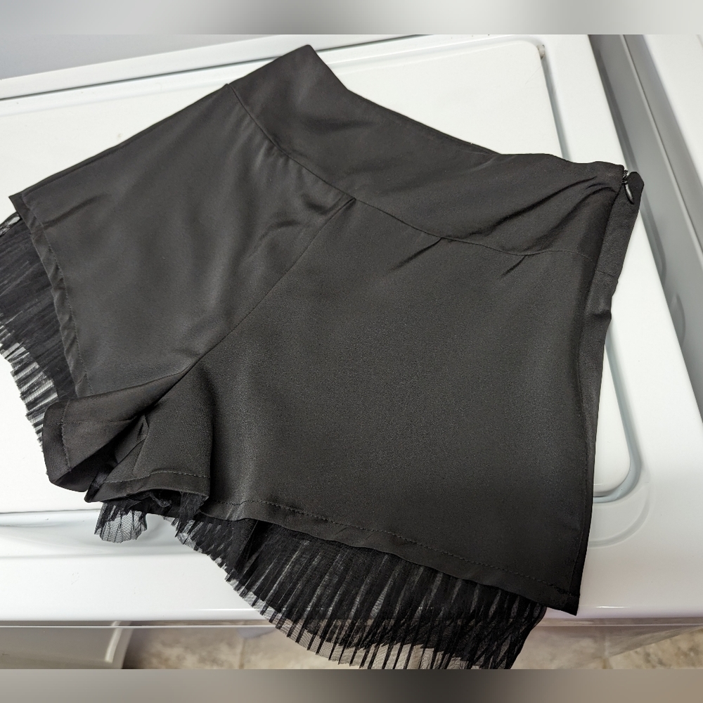 Listicle Black Lacey Shorts